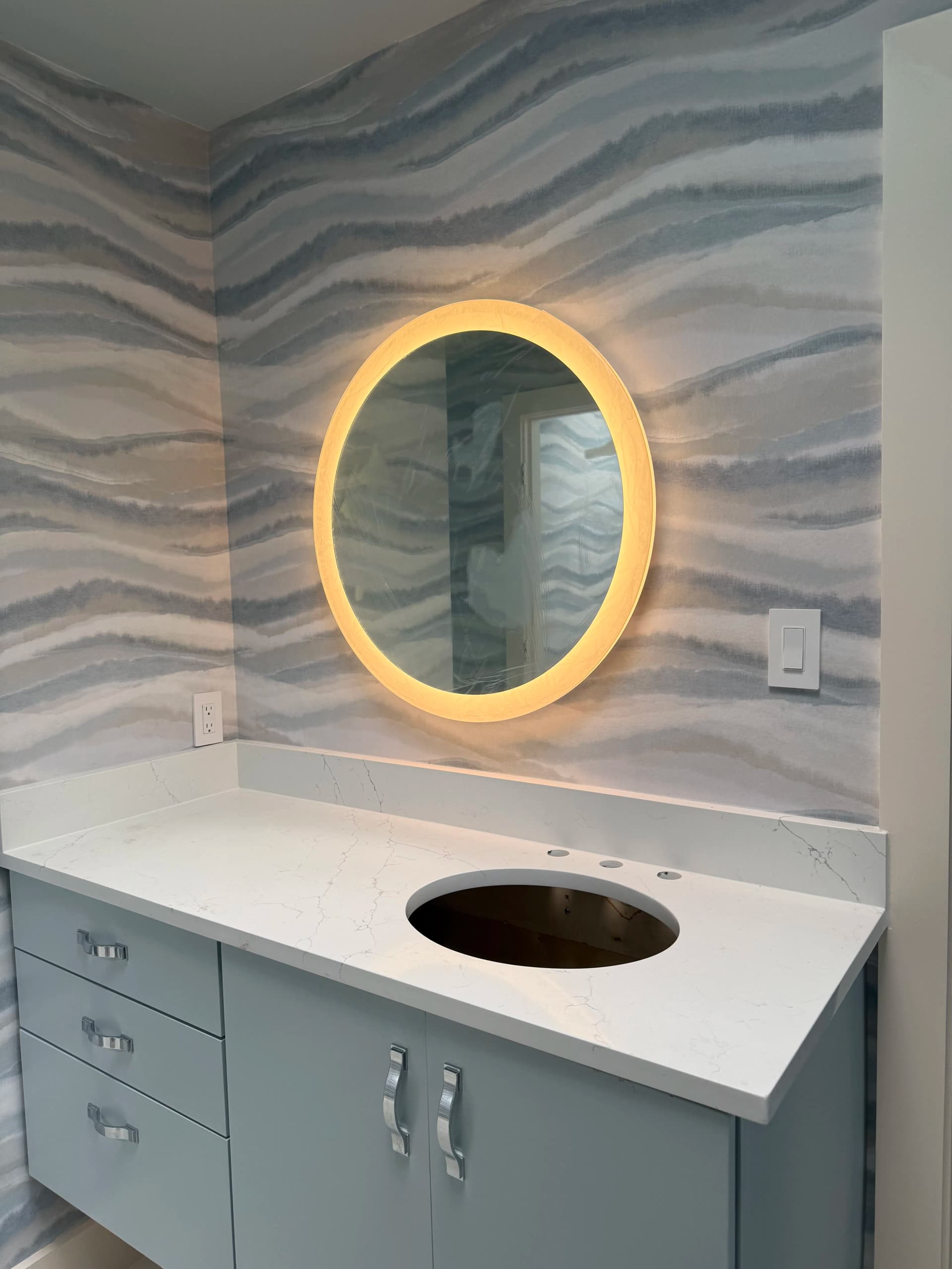 Gallery photos for LED Mirror Install That Ties a Bathroom Remodel Together: Image #1