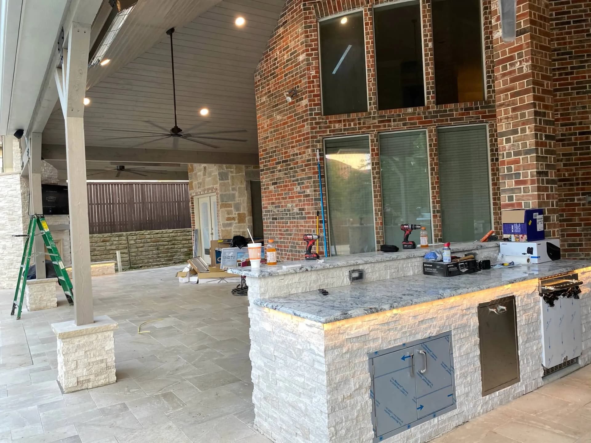 Gallery photos for Outdoor Kitchen and Patio Electrical Upgrade in Progress: Image #1